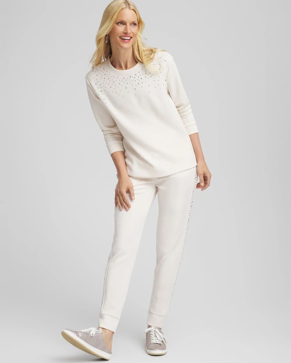 Treat Ürself logo rhinestone sweat Treat Ürself rhinestone T-shirts